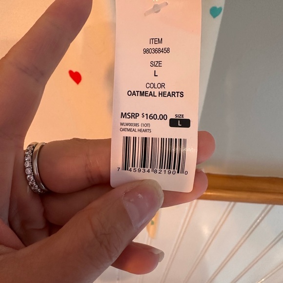 NWT Wildfox Cream Multicolor Heart top - Picture 7 of 10